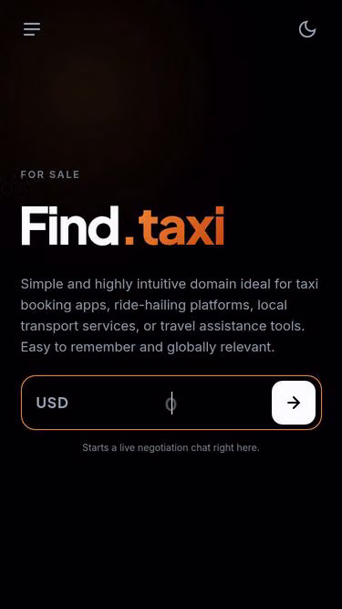 Screenshot of find.taxi