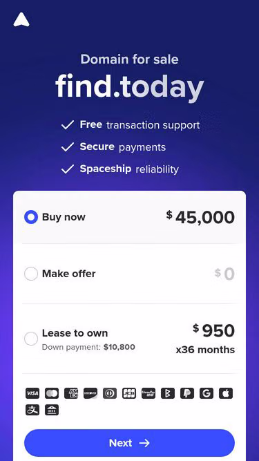 Screenshot of find.today