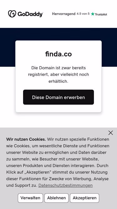 Screenshot of finda.co