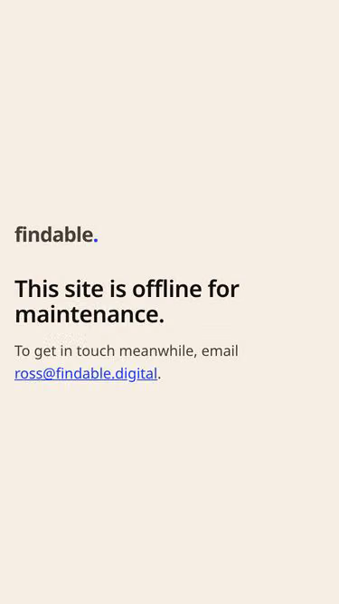Screenshot of findable.digital