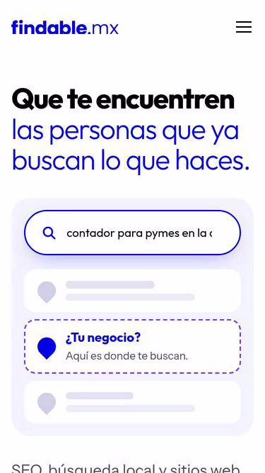 Screenshot of findable.mx