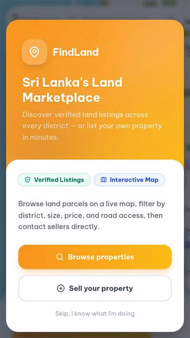 Screenshot of findland.lk