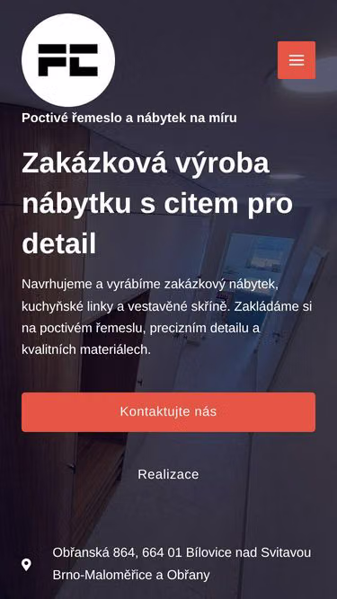 Screenshot of finecut.cz
