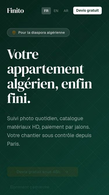 Screenshot of finito.site