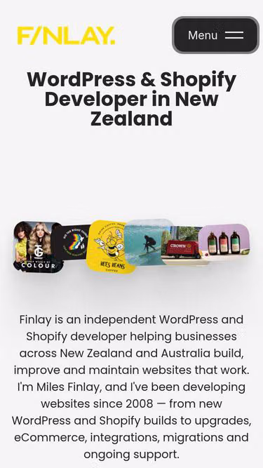 Screenshot of finlay.co.nz
