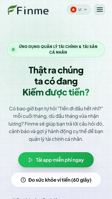 Screenshot of finme.com.vn