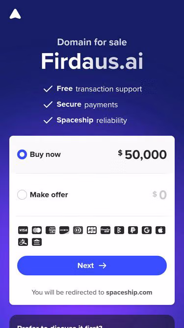 Screenshot of firdaus.ai