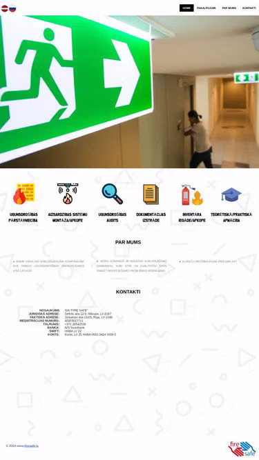 Screenshot of firesafe.lv