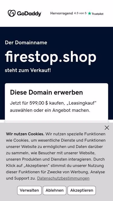 Screenshot of firestop.shop