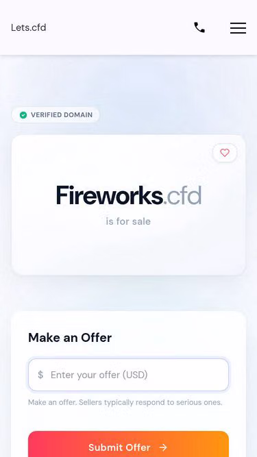 Screenshot of fireworks.cfd