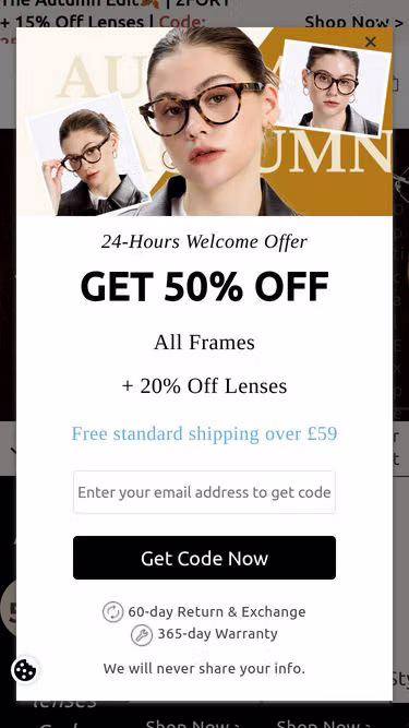 Screenshot of firmoo.co.uk