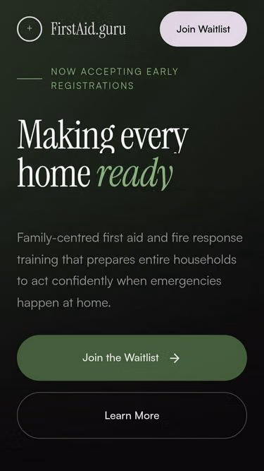 Screenshot of firstaid.guru