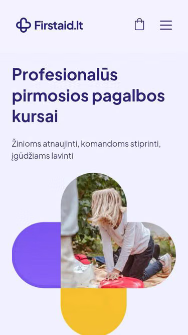 Screenshot of firstaid.lt