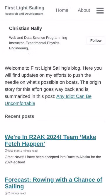Screenshot of firstlight.boats