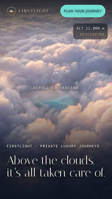 Screenshot of firstlight.travel