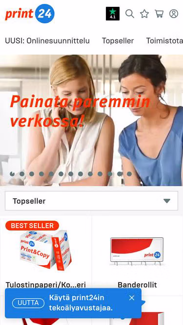 Screenshot of firstprint.fi