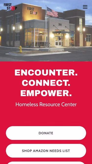 Screenshot of firststop.org