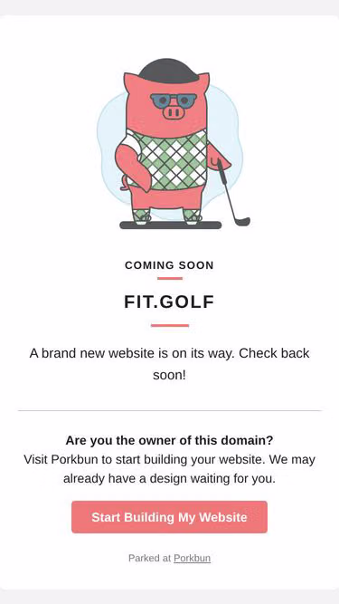 Screenshot of fit.golf