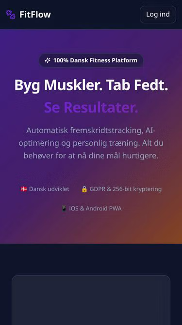 Screenshot of fitflow.dk