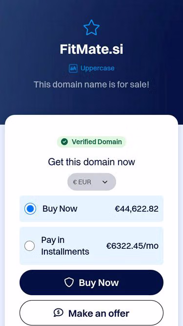 Screenshot of fitmate.si