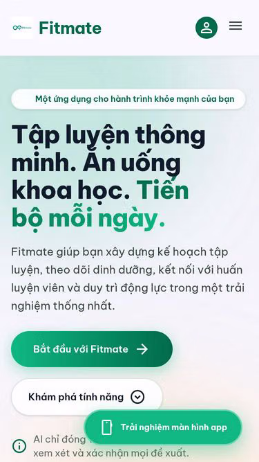 Screenshot of fitmate.site
