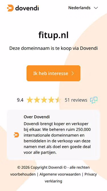 Screenshot of fitup.nl