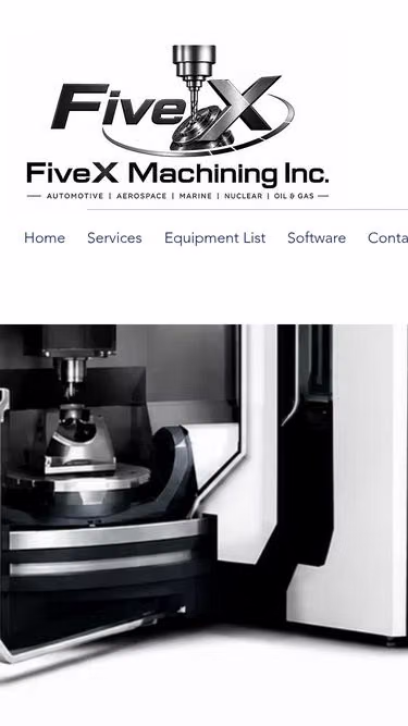 Screenshot of fivex.ca