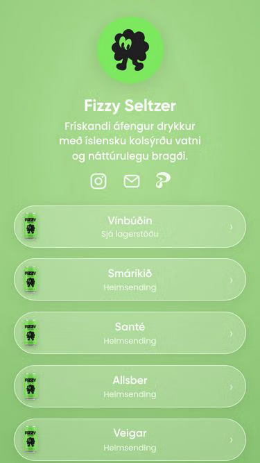 Screenshot of fizzy.is
