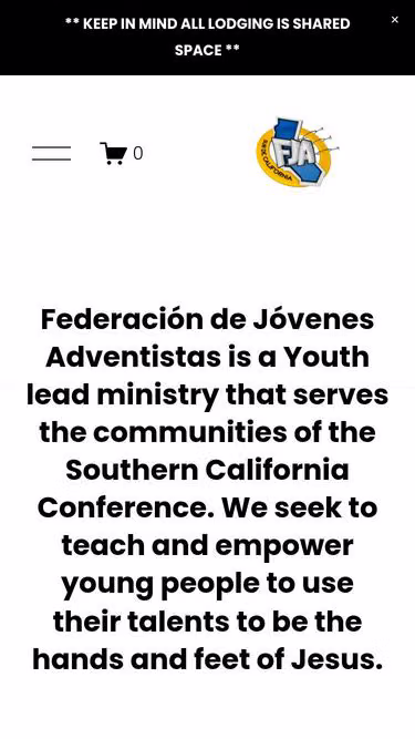 Screenshot of fja.org