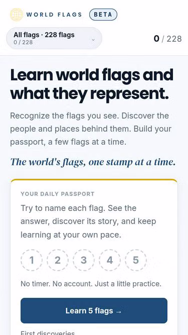 Screenshot of flags.name