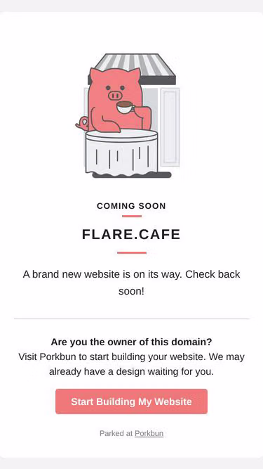 Screenshot of flare.cafe