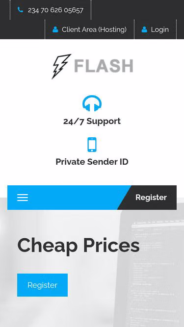 Screenshot of flash.com.ng