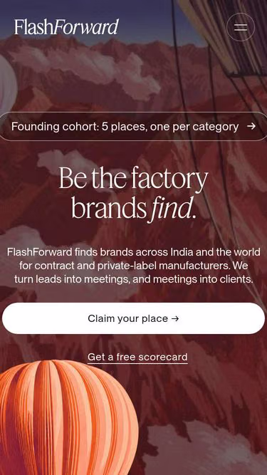 Screenshot of flashforward.site