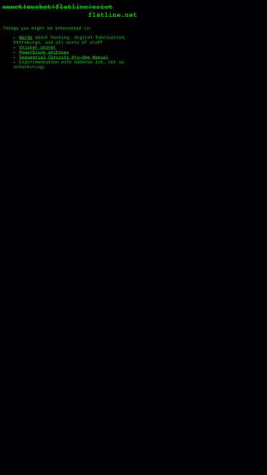 Screenshot of flatline.net