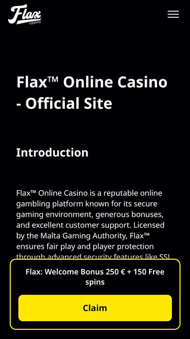 Screenshot of flax.zone