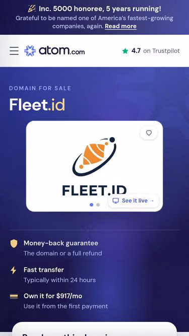 Screenshot of fleet.id
