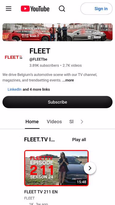 Screenshot of fleet.tv