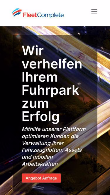 Screenshot of fleetcomplete.de