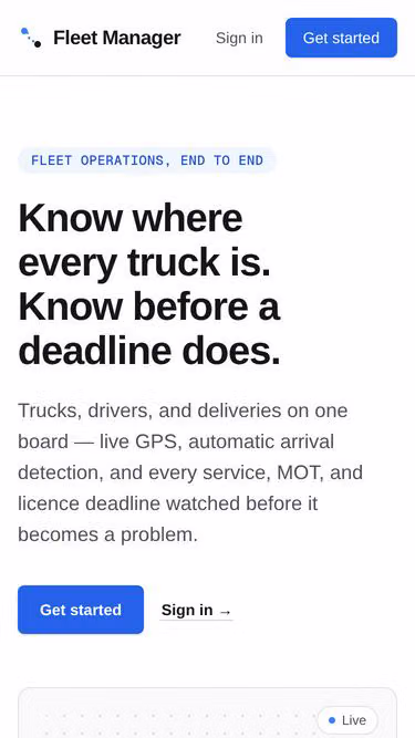 Screenshot of fleetmanager.com.cy