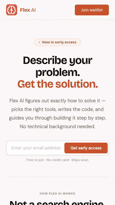 Screenshot of flexai.space
