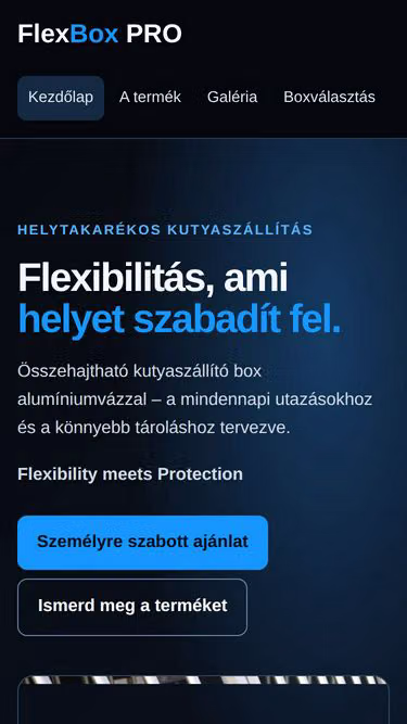 Screenshot of flexbox.hu
