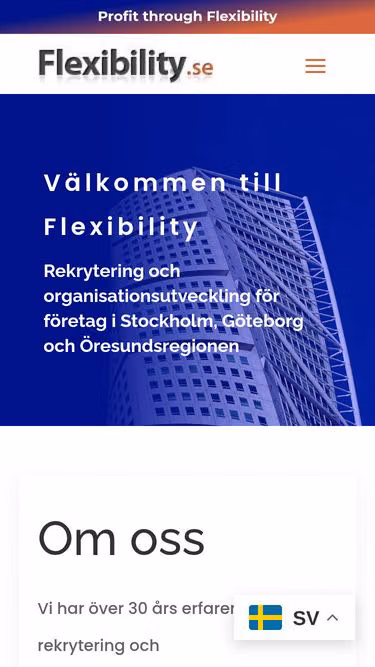 Screenshot of flexibility.se