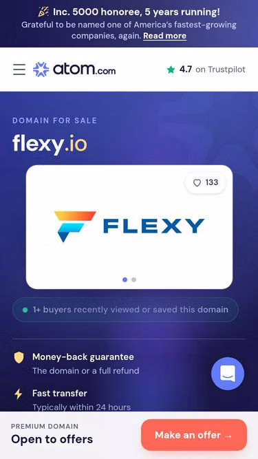 Screenshot of flexy.io