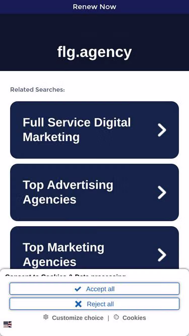 Screenshot of flg.agency