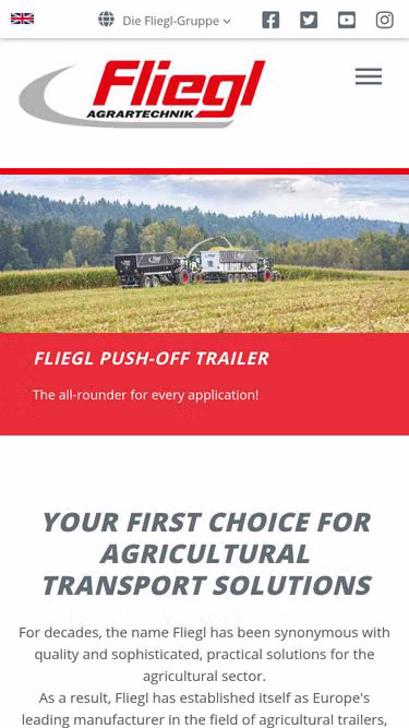 Screenshot of fliegl.nl