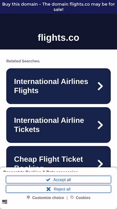 Screenshot of flights.co