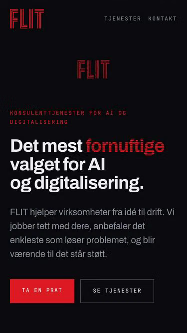 Screenshot of flit.no