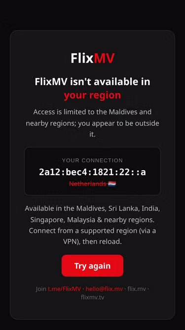 Screenshot of flix.mv