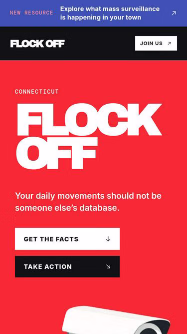 Screenshot of flockoff.io