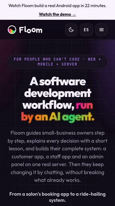 Screenshot of floom.cl